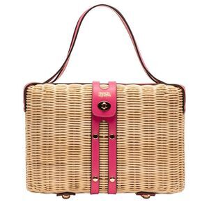 Frances Valentine The Holland Wicker & Leather Satchel, Brown